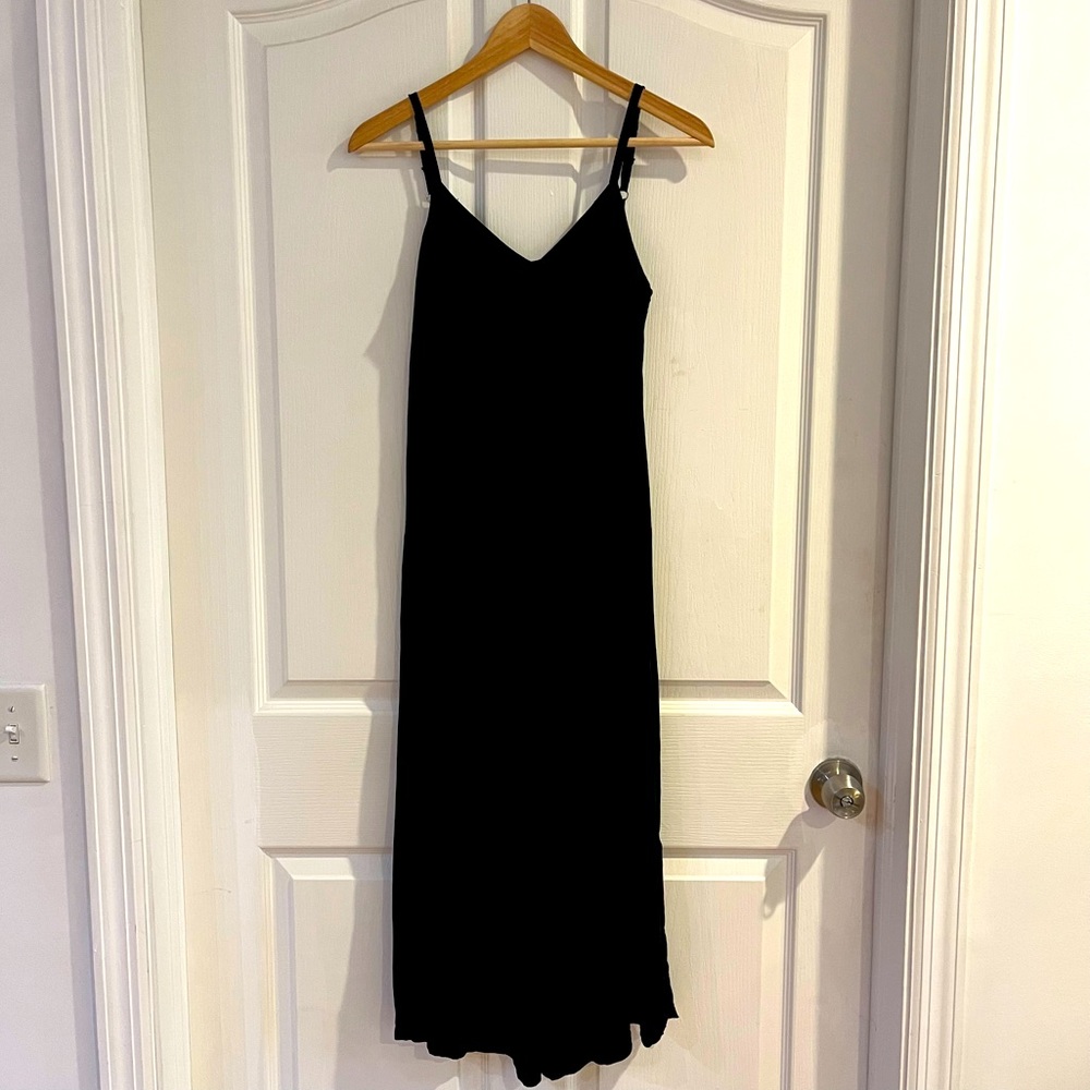 ❌SOLD❌ Jumpsuit Romper Relaxed Oversized One Piece Black Boho Size US 4 - Picture 2 of 13